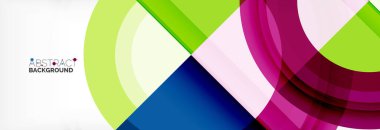 Yuvarlak şekiller, üçgenler ve daireler. Modern soyut arkaplan