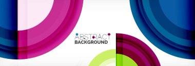 Yuvarlak şekiller, üçgenler ve daireler. Modern soyut arkaplan