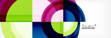 Yuvarlak şekiller, üçgenler ve daireler. Modern soyut arkaplan