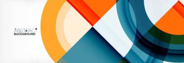 Yuvarlak şekiller, üçgenler ve daireler. Modern soyut arkaplan