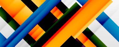 Gölge çizgileri, modern formlar, dikdörtgenler, kareler ve akışkan eğimlere sahip geometrik soyut arkaplanlar. Parlak renkli çizgiler serin arkaplanlar