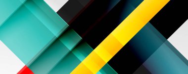 Gölge çizgileri, modern formlar, dikdörtgenler, kareler ve akışkan eğimlere sahip geometrik soyut arkaplanlar. Parlak renkli çizgiler serin arkaplanlar