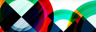 Yuvarlak şekiller, üçgenler ve daireler. Modern soyut arkaplan