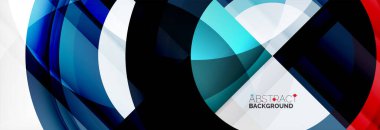 Yuvarlak şekiller, üçgenler ve daireler. Modern soyut arkaplan