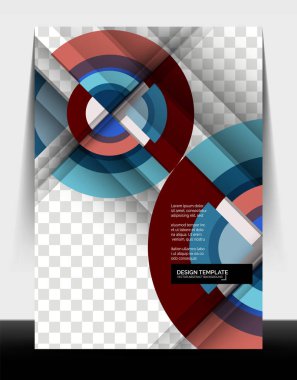 Çember tasarımı a4 el ilanı baskı şablonu, yıllık rapor tasarımı