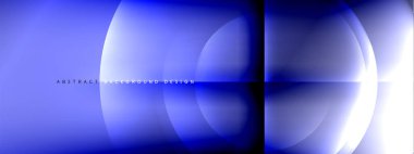 Vektör soyut arkaplan - gölgeler ve ışık efektleri ile sıvı gradyanı üzerinde daire ve çapraz çapraz. Metin için tekno ya da ticari parlak tasarım şablonları