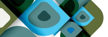 Soyut yuvarlak şekiller ve gölge efektleri tekrarlanan vektör modern geometrik arkaplan kümesi