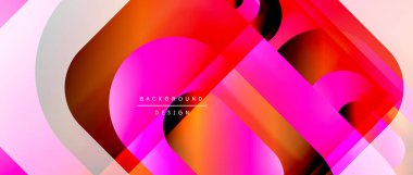 Çizgiler ve modern formlarla vektör geometrik arkaplan. Soyut yuvarlak şekiller, gölge ve ışık efektleri ile akışkan eğimli