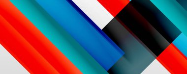 Gölge çizgileri, modern formlar, dikdörtgenler, kareler ve akışkan eğimlere sahip geometrik soyut arkaplanlar. Parlak renkli çizgiler serin arkaplanlar