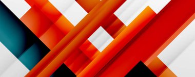 Gölge çizgileri, modern formlar, dikdörtgenler, kareler ve akışkan eğimlere sahip geometrik soyut arkaplanlar. Parlak renkli çizgiler serin arkaplanlar