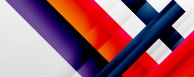 Gölge çizgileri, modern formlar, dikdörtgenler, kareler ve akışkan eğimlere sahip geometrik soyut arkaplanlar. Parlak renkli çizgiler serin arkaplanlar