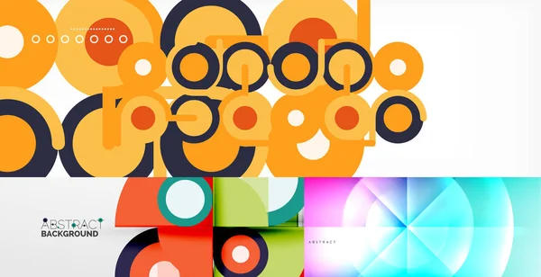 Set of abstract backgrounds for covers, banners, flyers and posters and other templates — Stock Vector