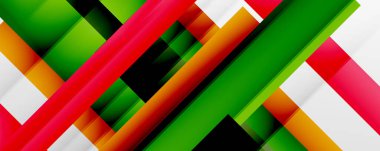 Gölge çizgileri, modern formlar, dikdörtgenler, kareler ve akışkan eğimlere sahip geometrik soyut arkaplanlar. Parlak renkli çizgiler serin arkaplanlar