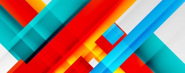 Gölge çizgileri, modern formlar, dikdörtgenler, kareler ve akışkan eğimlere sahip geometrik soyut arkaplanlar. Parlak renkli çizgiler serin arkaplanlar