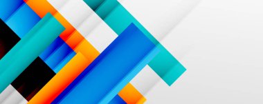 Gölge çizgileri, modern formlar, dikdörtgenler, kareler ve akışkan eğimlere sahip geometrik soyut arkaplanlar. Parlak renkli çizgiler serin arkaplanlar