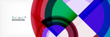 Yuvarlak şekiller, üçgenler ve daireler. Modern soyut arkaplan