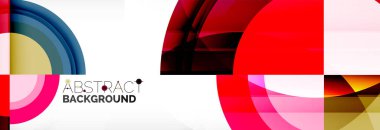 Yuvarlak şekiller, üçgenler ve daireler. Modern soyut arkaplan