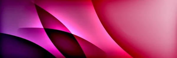 Ondas de cor de néon gradiente de fluido, vetor abstrato fundo —  Vetores de Stock
