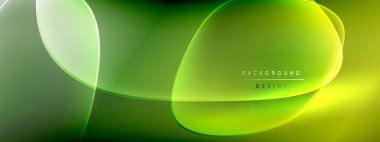 Vektör soyut arkaplan - sıvı kabarcıklar, gölgeler ve ışık efektleri ile sıvı gradyan şekiller. Metin için parlak tasarım şablonu