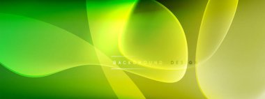 Vektör soyut arkaplan - sıvı kabarcıklar, gölgeler ve ışık efektleri ile sıvı gradyan şekiller. Metin için parlak tasarım şablonu