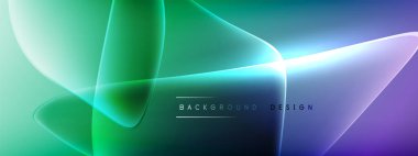 Vektör soyut arkaplan - sıvı kabarcıklar, gölgeler ve ışık efektleri ile sıvı gradyan şekiller. Metin için parlak tasarım şablonu