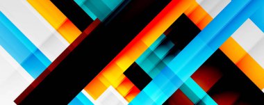 Gölge çizgileri, modern formlar, dikdörtgenler, kareler ve akışkan eğimlere sahip geometrik soyut arkaplanlar. Parlak renkli çizgiler serin arkaplanlar