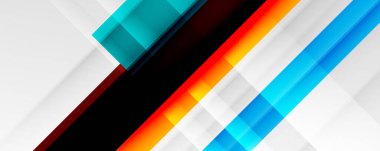 Gölge çizgileri, modern formlar, dikdörtgenler, kareler ve akışkan eğimlere sahip geometrik soyut arkaplanlar. Parlak renkli çizgiler serin arkaplanlar