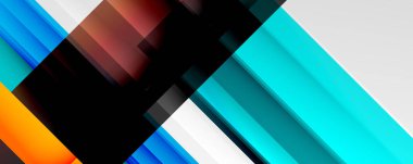 Gölge çizgileri, modern formlar, dikdörtgenler, kareler ve akışkan eğimlere sahip geometrik soyut arkaplanlar. Parlak renkli çizgiler serin arkaplanlar