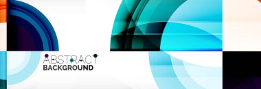 Yuvarlak şekiller, üçgenler ve daireler. Modern soyut arkaplan