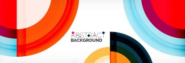 Yuvarlak şekiller, üçgenler ve daireler. Modern soyut arkaplan