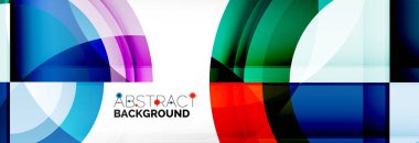 Yuvarlak şekiller, üçgenler ve daireler. Modern soyut arkaplan