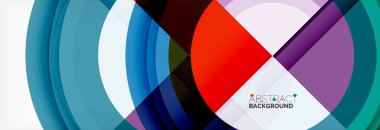 Yuvarlak şekiller, üçgenler ve daireler. Modern soyut arkaplan