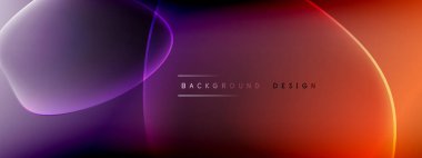 Vektör soyut arkaplan - sıvı kabarcıklar, gölgeler ve ışık efektleri ile sıvı gradyan şekiller. Metin için parlak tasarım şablonu