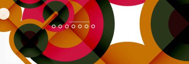 Kapaklar, afişler, el ilanları ve posterler ve diğer şablonlar için çemberler ve çizgiler soyut arkaplan