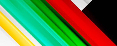 Gölge çizgileri, modern formlar, dikdörtgenler, kareler ve akışkan eğimlere sahip geometrik soyut arkaplanlar. Parlak renkli çizgiler serin arkaplanlar