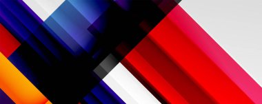 Gölge çizgileri, modern formlar, dikdörtgenler, kareler ve akışkan eğimlere sahip geometrik soyut arkaplanlar. Parlak renkli çizgiler serin arkaplanlar