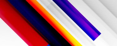 Gölge çizgileri, modern formlar, dikdörtgenler, kareler ve akışkan eğimlere sahip geometrik soyut arkaplanlar. Parlak renkli çizgiler serin arkaplanlar