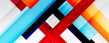 Gölge çizgileri, modern formlar, dikdörtgenler, kareler ve akışkan eğimlere sahip geometrik soyut arkaplanlar. Parlak renkli çizgiler serin arkaplanlar