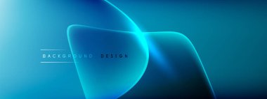 Vektör soyut arkaplan - sıvı kabarcıklar, gölgeler ve ışık efektleri ile sıvı gradyan şekiller. Metin için parlak tasarım şablonu