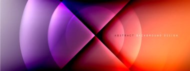 Vektör soyut arkaplan - gölgeler ve ışık efektleri ile sıvı gradyanı üzerinde daire ve çapraz çapraz. Metin için tekno ya da ticari parlak tasarım şablonları