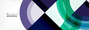 Yuvarlak şekiller, üçgenler ve daireler. Modern soyut arkaplan