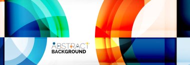 Yuvarlak şekiller, üçgenler ve daireler. Modern soyut arkaplan