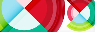 Yuvarlak şekiller, üçgenler ve daireler. Modern soyut arkaplan