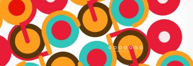 Kapaklar, afişler, el ilanları ve posterler ve diğer şablonlar için çemberler ve çizgiler soyut arkaplan