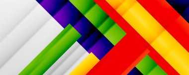 Gölge çizgileri, modern formlar, dikdörtgenler, kareler ve akışkan eğimlere sahip geometrik soyut arkaplanlar. Parlak renkli çizgiler serin arkaplanlar