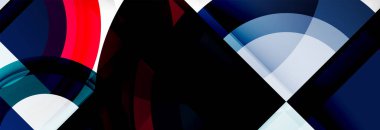 Yuvarlak şekiller, üçgenler ve daireler. Modern soyut arkaplan