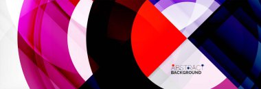 Yuvarlak şekiller, üçgenler ve daireler. Modern soyut arkaplan