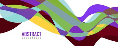 Akışkan dalga renkli soyut arkaplan. Dinamik renkli canlı vektör tasarımı