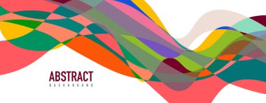 Akışkan dalga renkli soyut arkaplan. Dinamik renkli canlı vektör tasarımı