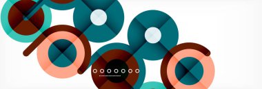 Kapaklar, afişler, el ilanları ve posterler ve diğer şablonlar için çemberler ve çizgiler soyut arkaplan